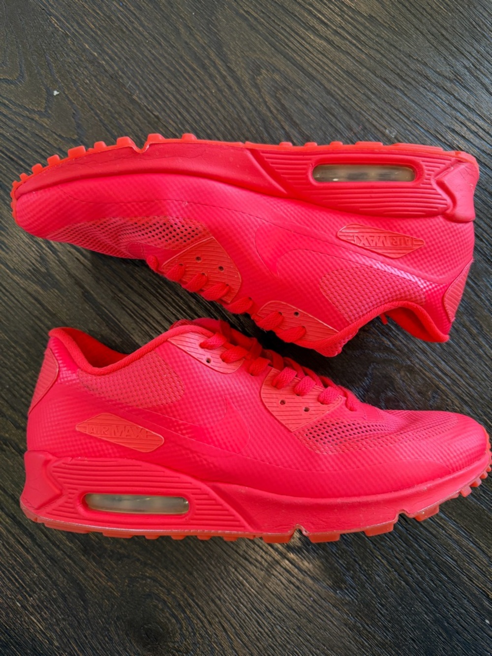NIKE AIR MAX 90 HYPERFUSE HYP SOLAR RED PINK SZ 11.5 Rare Infrared Neon